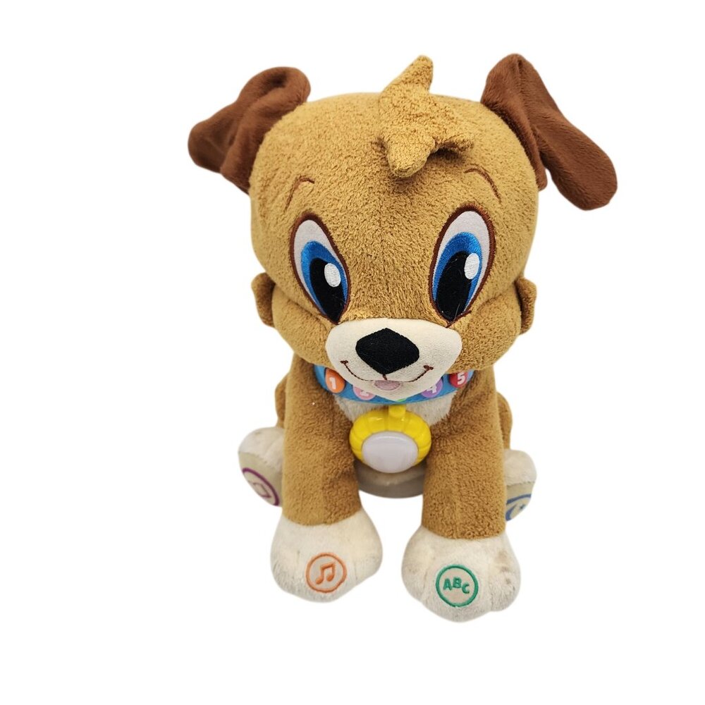 LeapFrog Storytime Buddy interactive plush puppy toy 5 stories